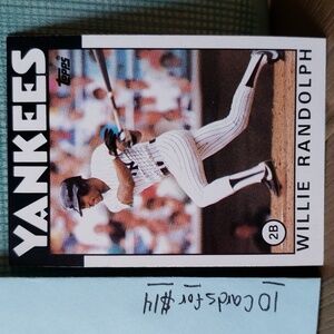 (A) 1986 Topps #455 Yankees Willie Randolph 1986